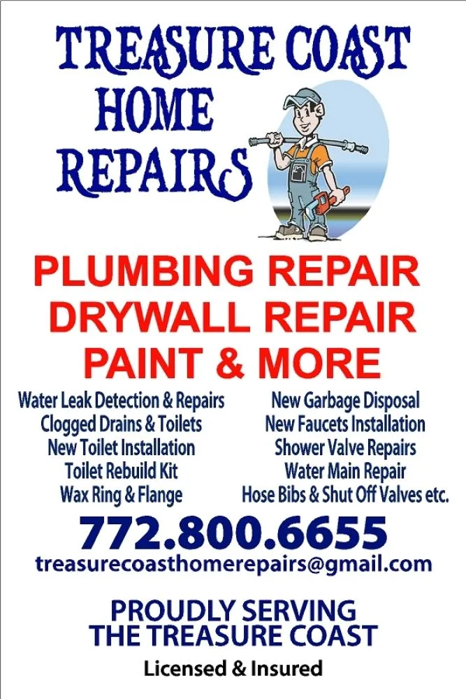 Professional emergency plumbing for homes in  Vero Beach , FL by Treasure Coast Home Repairs