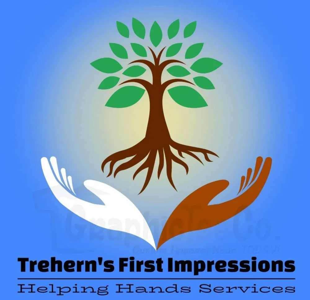 Slide of Treherns first impressions and helping hands