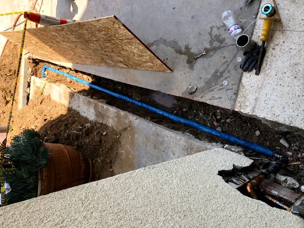 Slide of Trench Plumbing