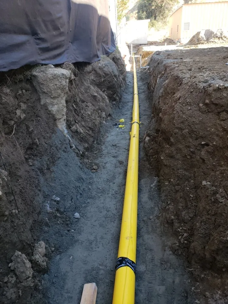 Slide of Trench Plumbing