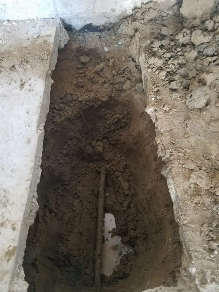 Slide of Trench Plumbing