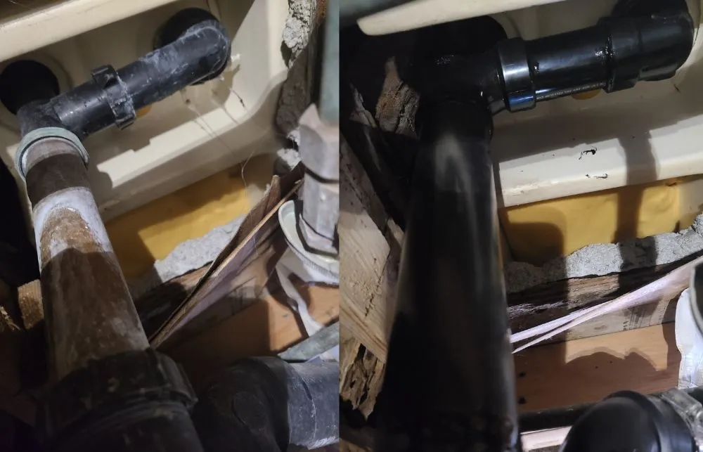 Slide of Trench Plumbing