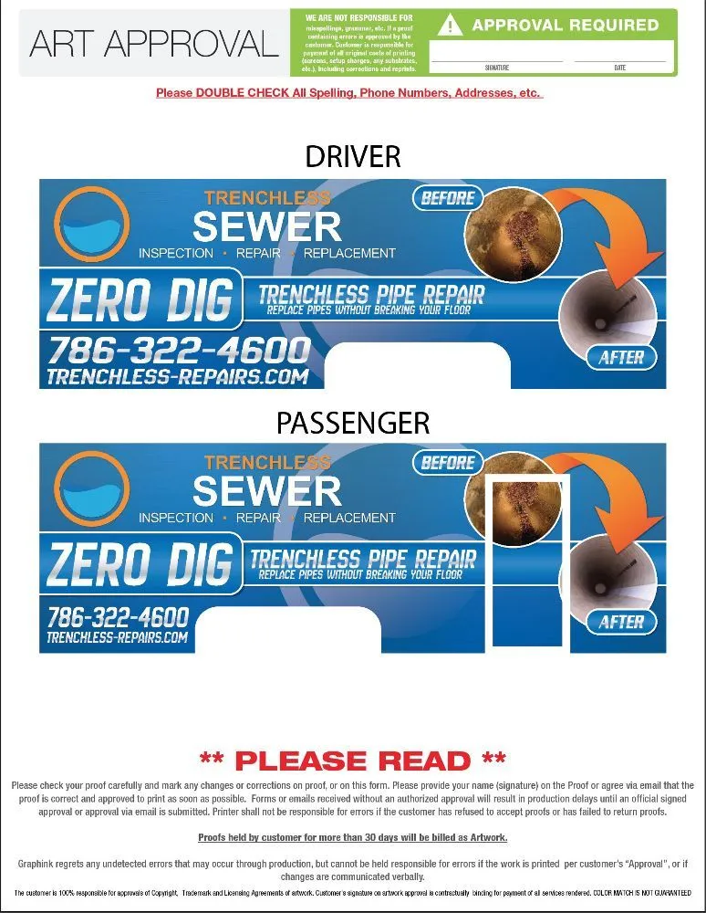 Slide of Trenchless Sewer Line Repairs