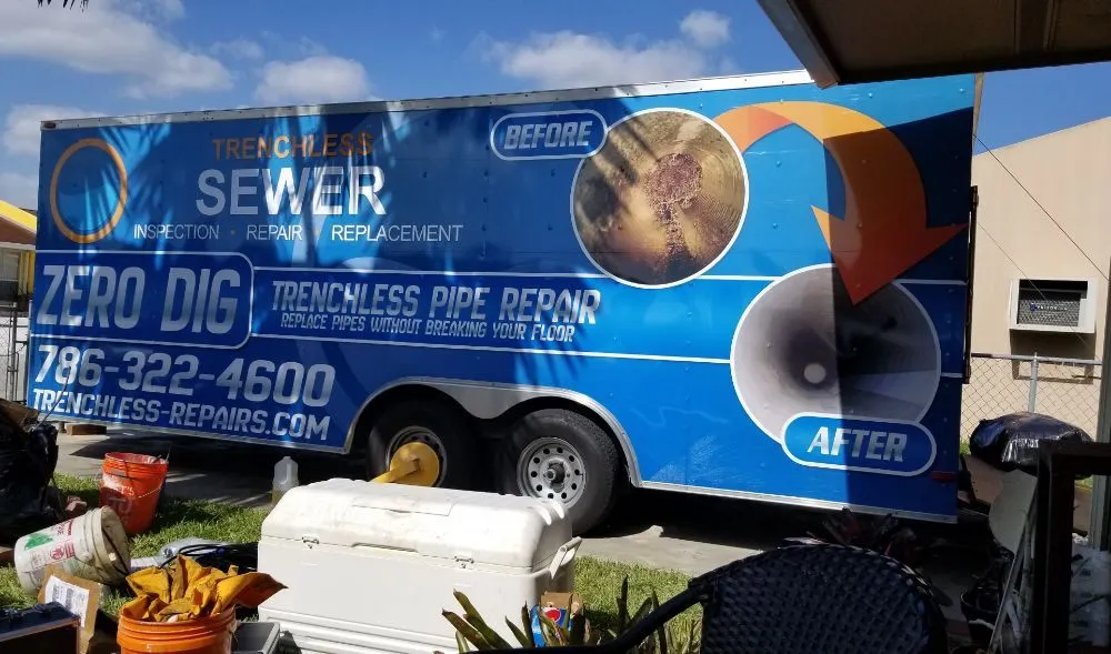 Slide of Trenchless Sewer Line Repairs