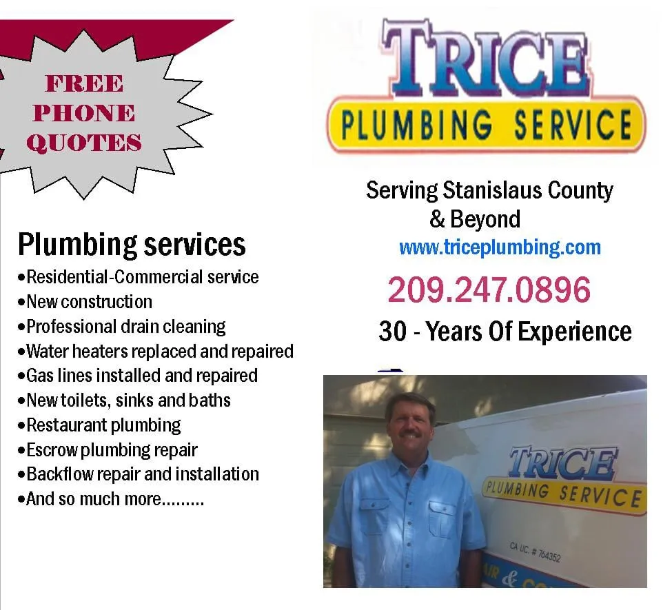 Slide of Trice Plumbing Sevice