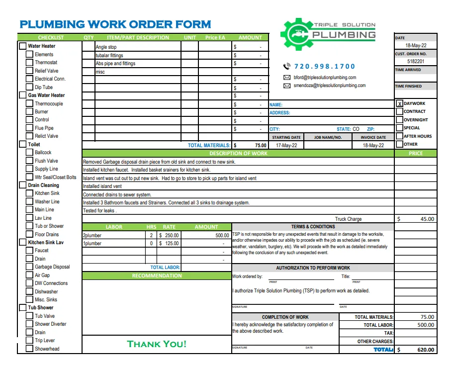 Slide of Triple Solution Plumbing