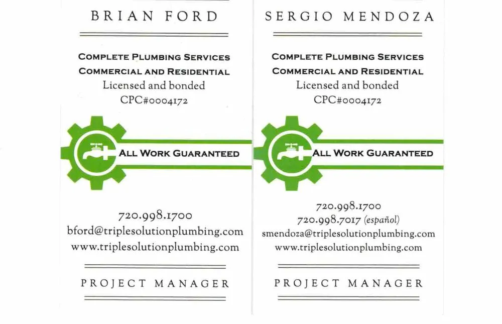 Slide of Triple Solution Plumbing
