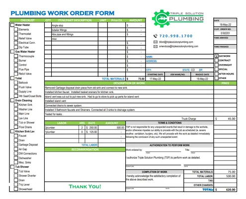 Triple Solution Plumbing Logo