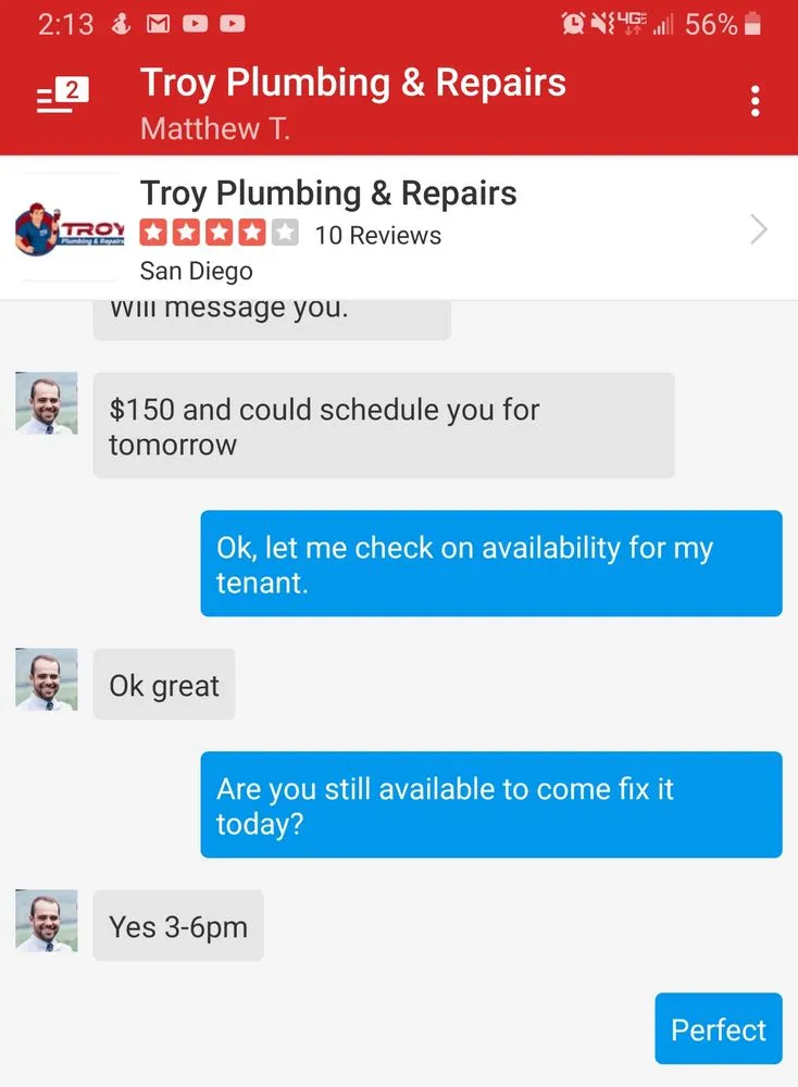 Quality drain cleaning for homes in San Diego, CA by Troy Plumbing