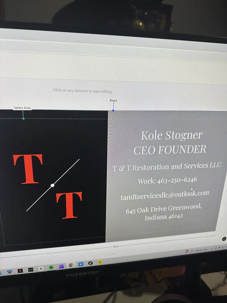 Slide of T&T Restoration and Services
