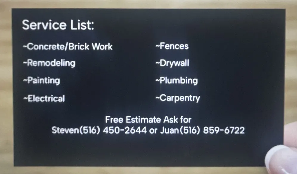 Slide of Turcios Construction