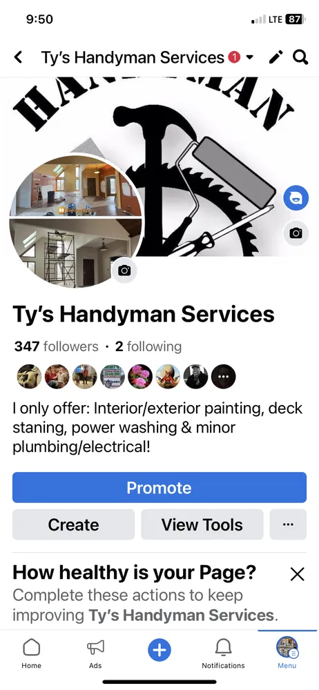 Slide of TY's Handyman Service