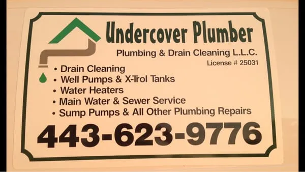 Undercover Plumber Plumbing & Drain Cleaning