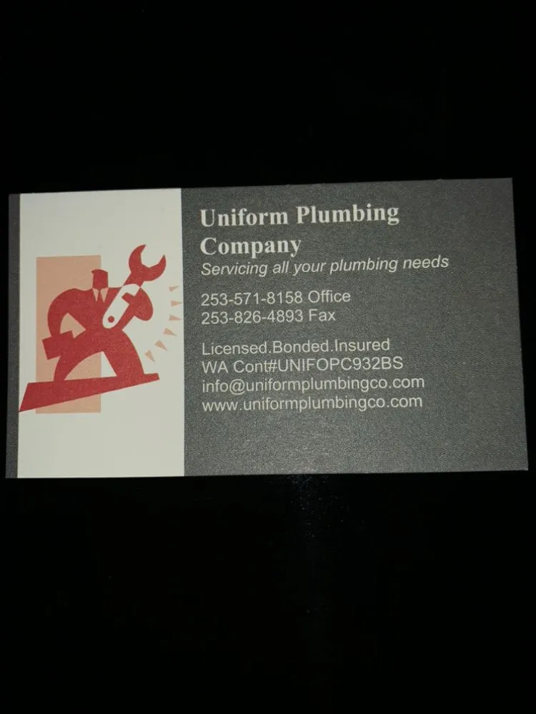 Slide of Uniform Plumbing Company