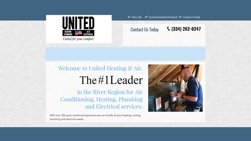 Expert drain cleaning service in Montgomery, AL - United Heating and Air Conditioning