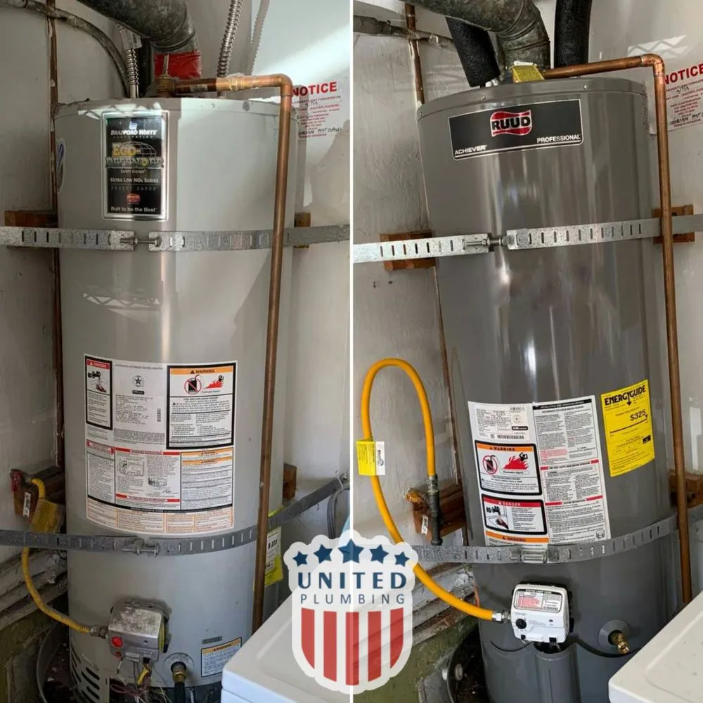 Quality water heater service experts serving Belmont, CA - United HVAC Plumbing & Electrical
