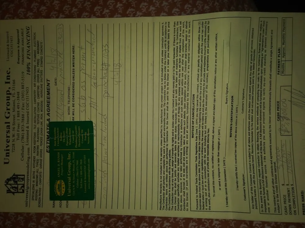 Slide of Universal Group