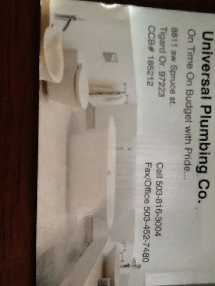 Slide of Universal Plumbing Company