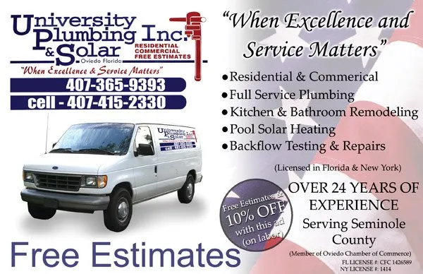 Slide of University Plumbing & Solar