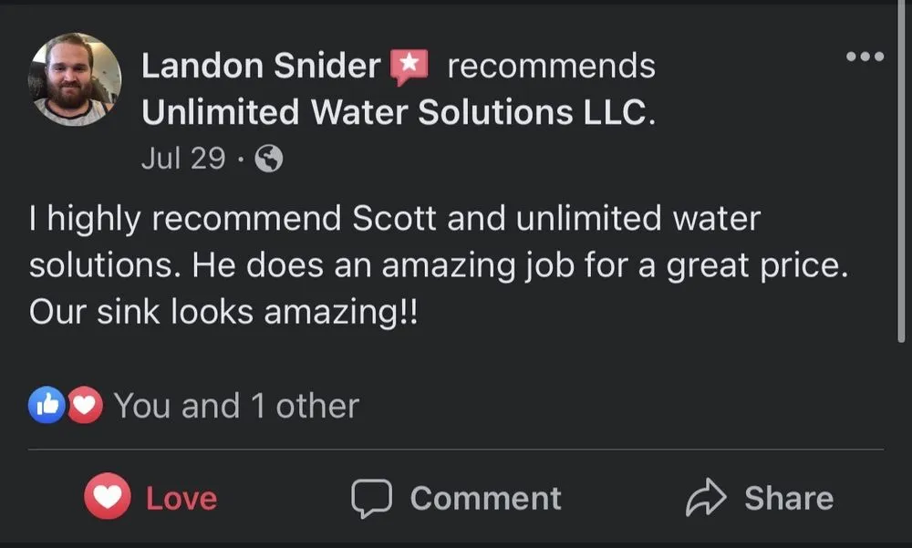 Slide of Unlimited water solutions