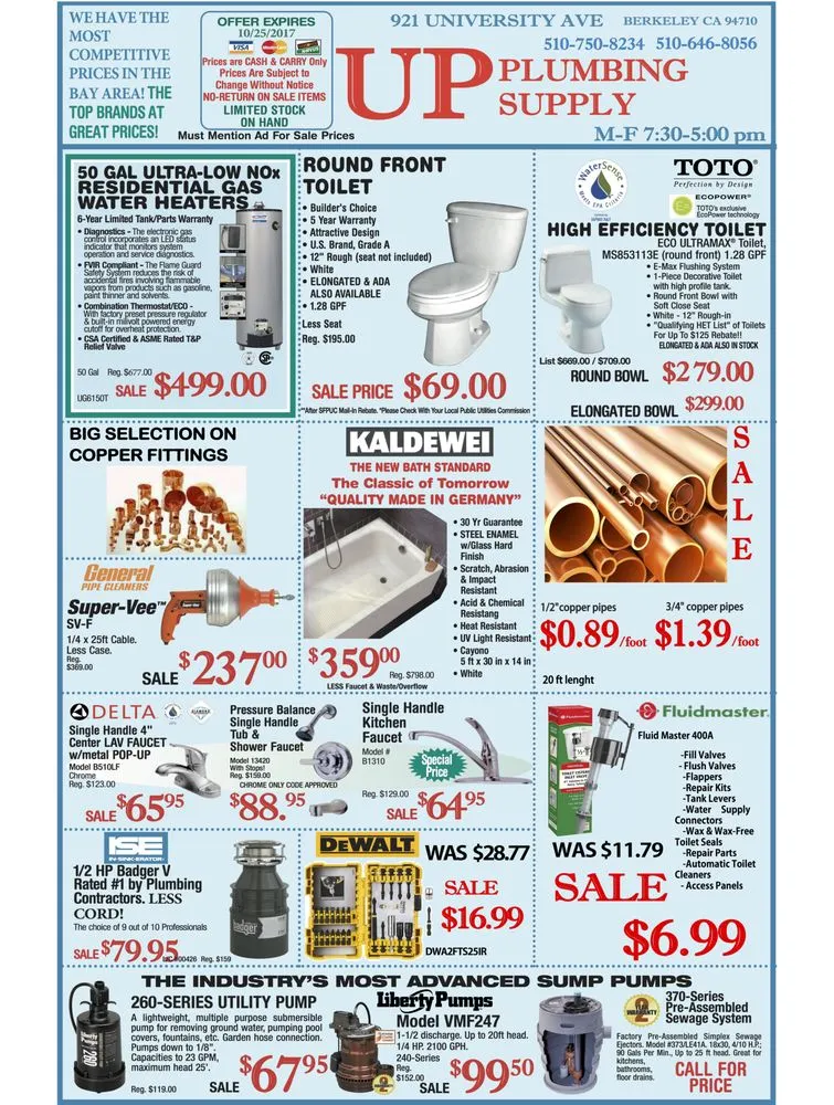 Slide of UP Plumbing Supply