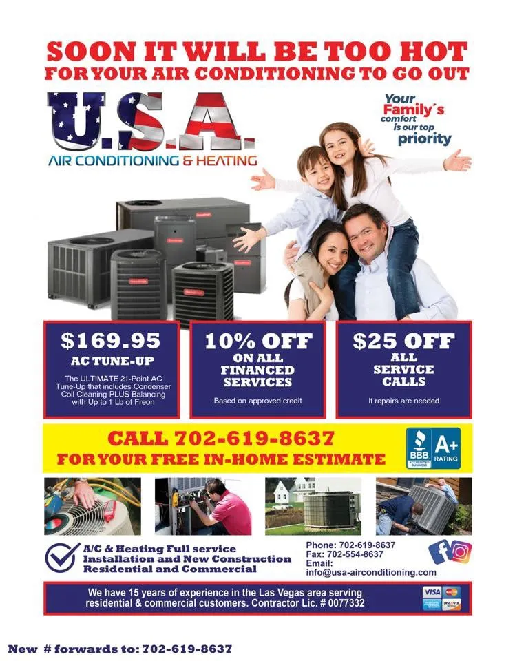 Professional water heater service experts serving Las Vegas, NV - USA Air Conditioning Heating Plumbing & Electric