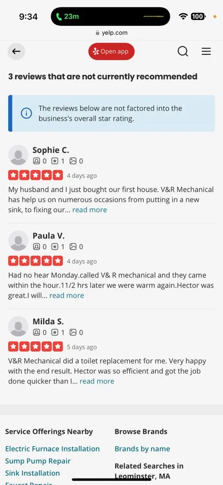 Slide of V & R Mechanical