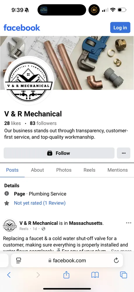 Slide of V & R Mechanical