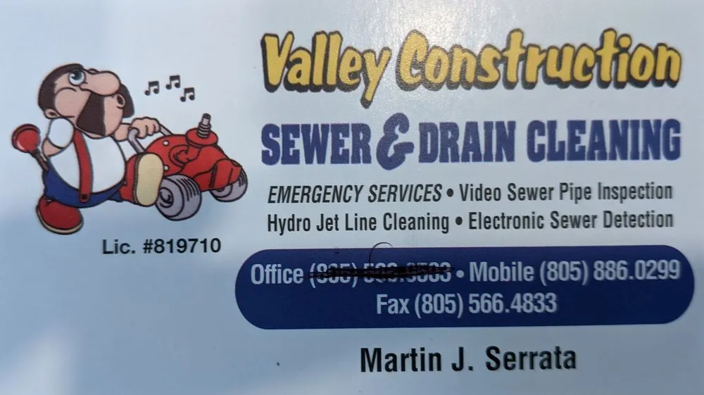 Slide of Valley Construction Sewer & Drain Cleaning