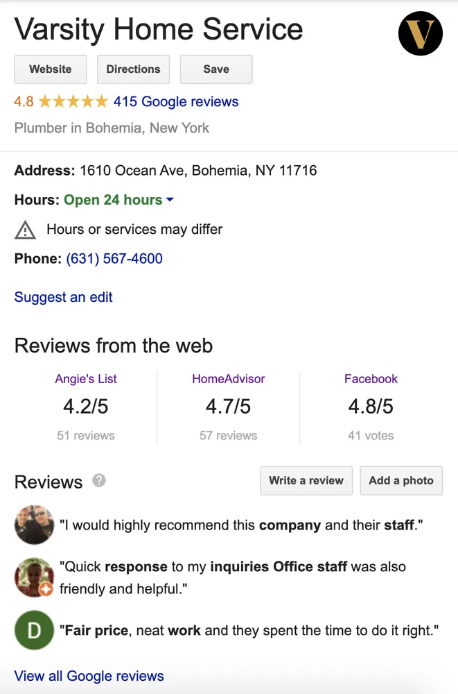 Affordable plumbing repair for homes in Bohemia, NY by Varsity Home Service