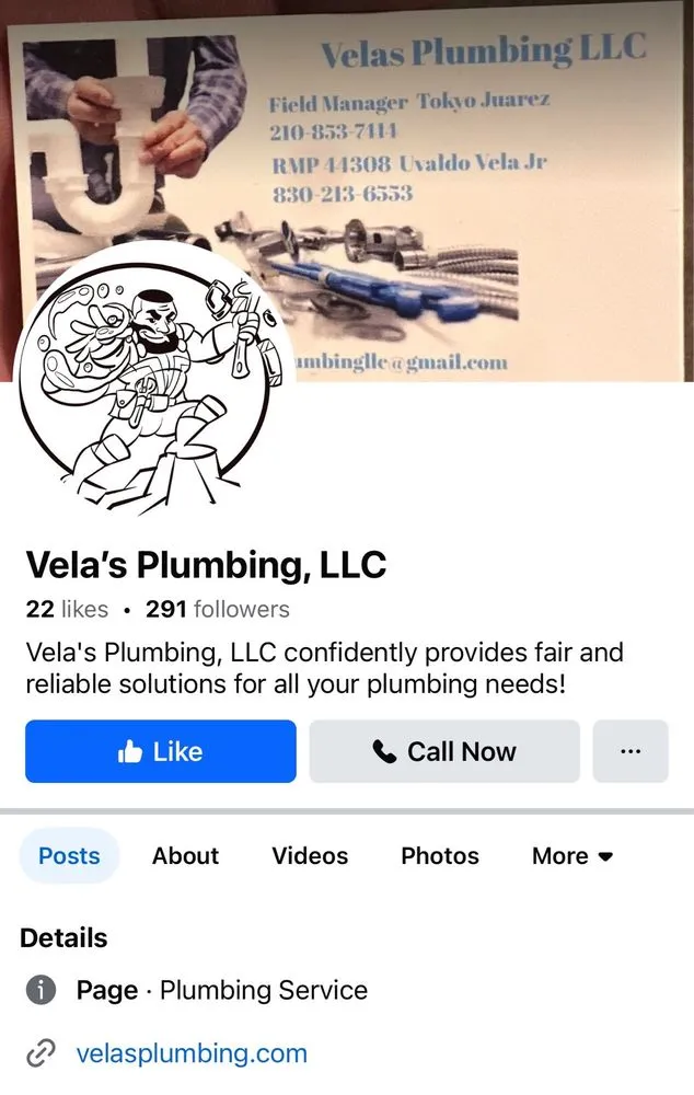 Slide of Velas Plumbing