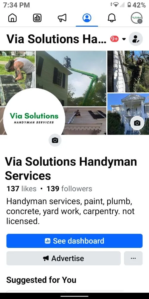 Slide of Via Solutions Handyman Services