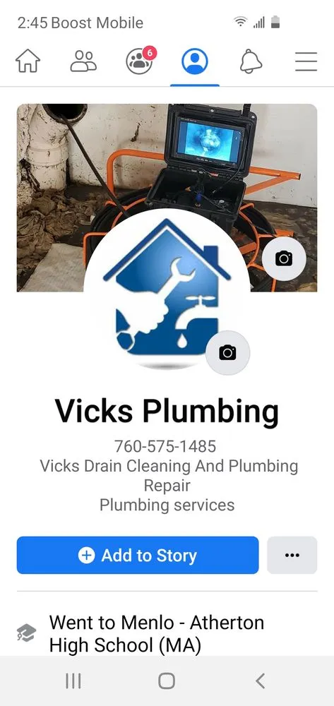Slide of Vick's Drain Cleaning and Plumbing Repair