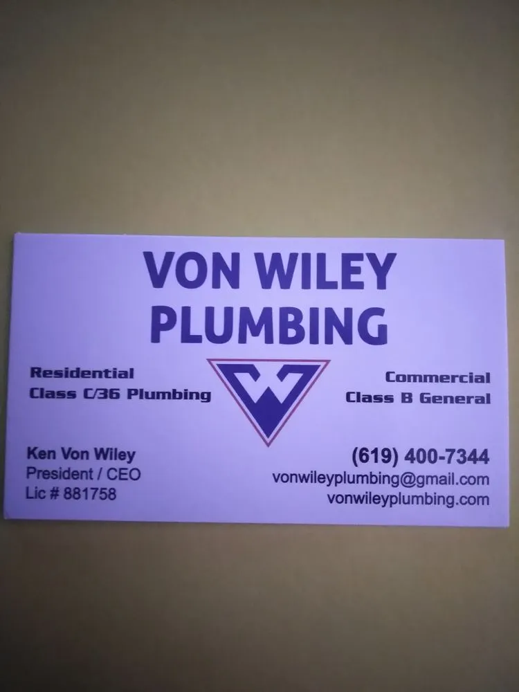 Slide of Von Wiley Plumbing