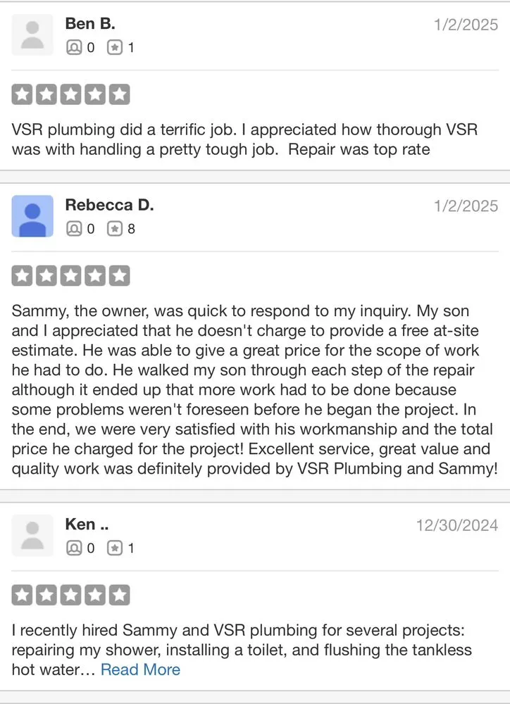 Slide of VSR Plumbing