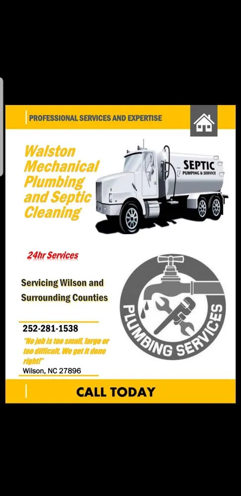 Slide of Walston Plumbing Mechanical & Septic Tank Cleaning