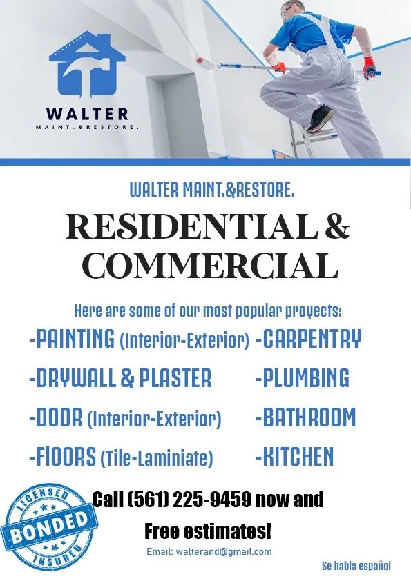 Slide of Walter Maint and Restore