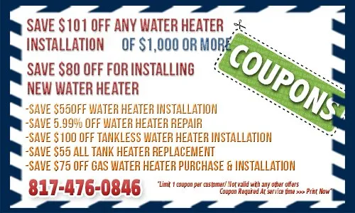 Slide of Water Heater Arlington TX