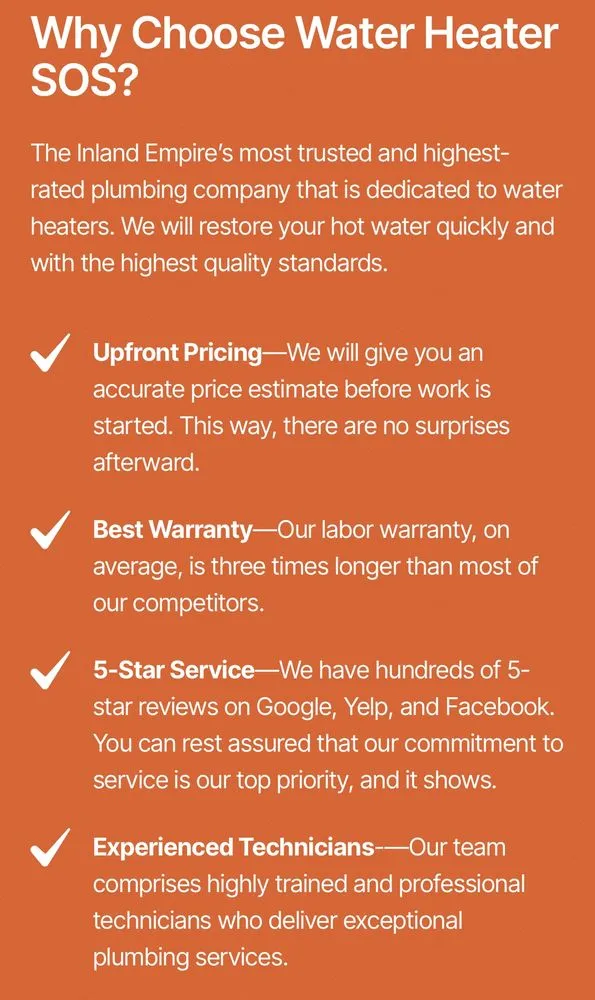 Slide of Water Heater SOS