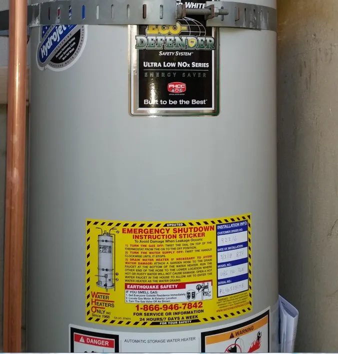 Slide of Water Heaters Only