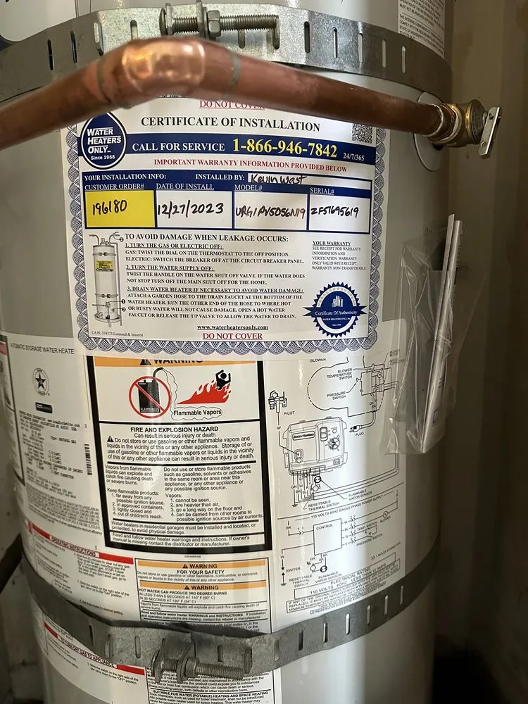 Slide of Water Heaters Only