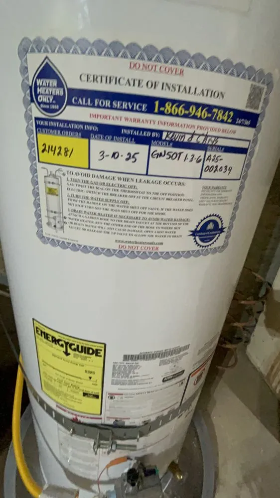 Slide of Water Heaters Only