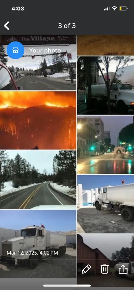 Slide of Water In Motion