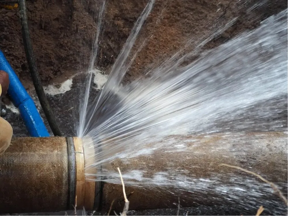 Slide of Water Main Utah