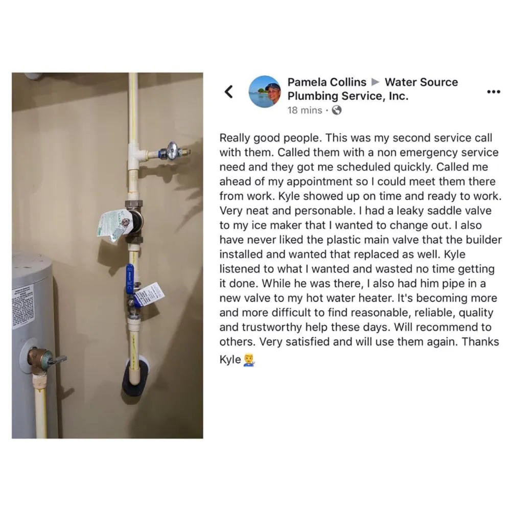 Slide of Water Source Plumbing Service