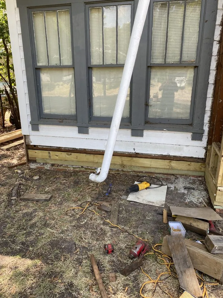 Slide of Wayne Morgan house leveling, and foundation work