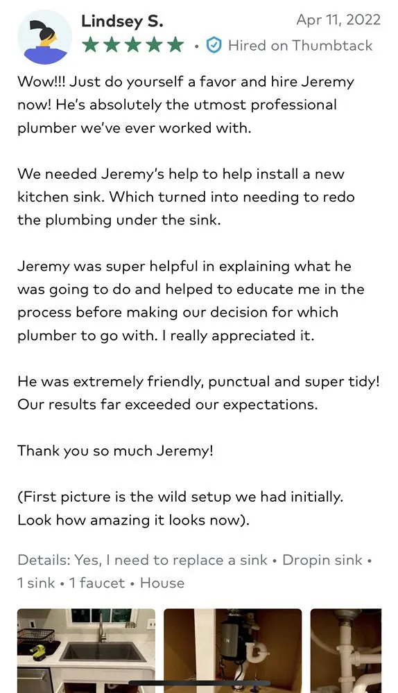 Slide of Wayne's Plumbing