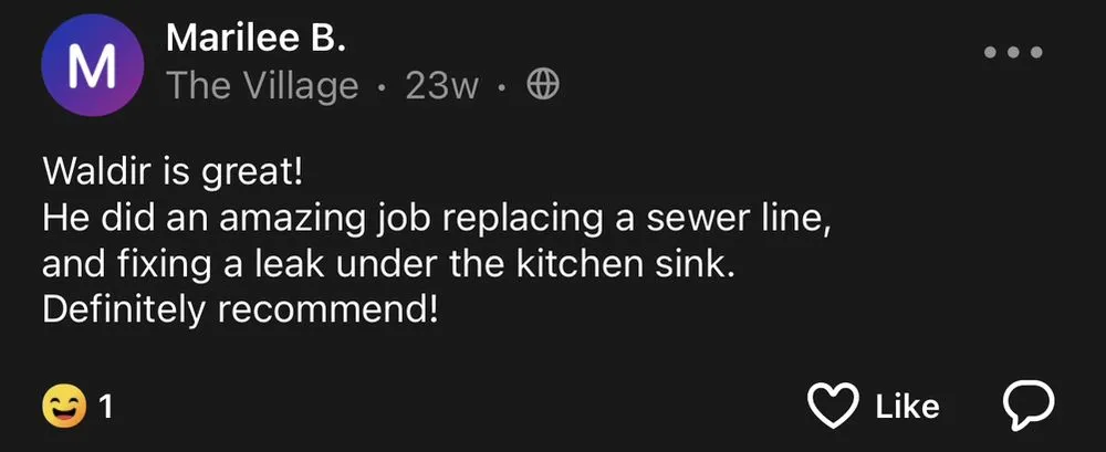 Slide of W&B Plumbing