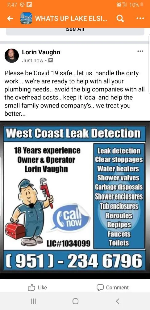 Slide of West Coast Leak Detection