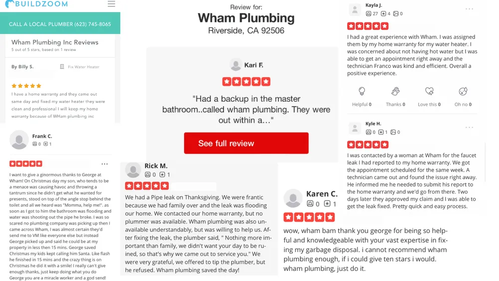 Slide of Wham Plumbing